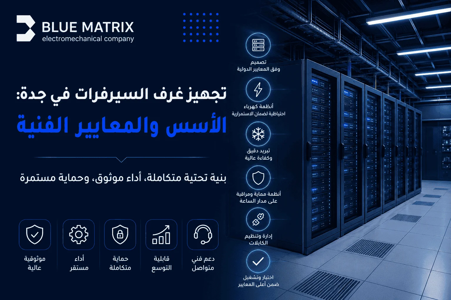 تجهيز غرف السيرفرات